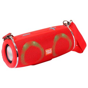 Bluetooth-колонка TG642 з RGB ПІДСВІЧУВАННЯМ, speakerphone, радіо, Red