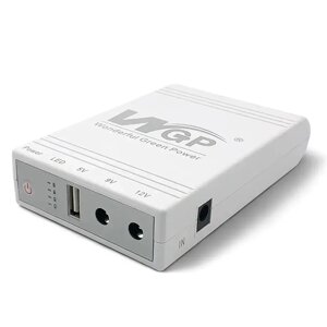 Джерело безперебійного живлення Mini DC UPS WGP103-5912 (5v-9v-12v, 1A, 10400 mAh) White