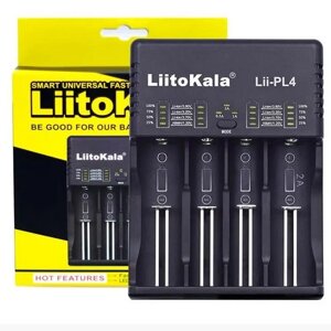 Зарядний пристрій LiitoKala Lii-PL4, 4x10440/ 14500/ 16340/ 17335/ 17500/ 17670/ 18490/ 18650/ 22650, ОРИГІНАЛ