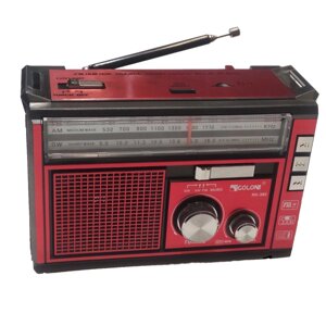 Радіоприймач Golon RX-381/382 RED з вбудованим акумулятором, зчитувач MP3-TF/USB, LED ліхтар