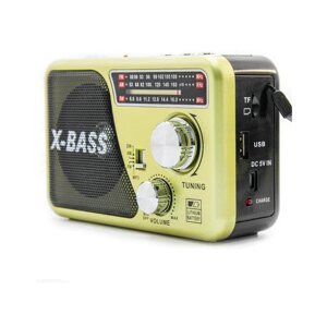 Радіоприймач Rotosonic XB-906U з акумулятором, зчитувач MP3-TF/USB, діапазони AM/FM/SW, ліхтар, Superbass