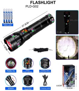 Ліхтар NIGHT VISION FLUORESCENCE KEZU G02-WHITE LASER LED PM60-TG, 8х18650, Power bank, ЗУ Type-C, zoom в Одеській області от компании Эксперт