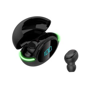 Бездротові навушники - гарнітура TWS Y80 Bluetooth 5.1 із зарядним РК кейсом Black