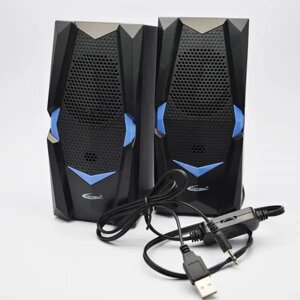 Мультимедійний динамік Hotmai HT-414 USB 5V 2.0 INC Black Blue