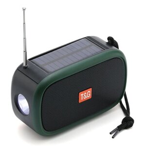 Bluetooth-колонка TG632, c функцією speakerphone, радіо, ліхтар, сонячна батарея, green в Одеській області от компании Эксперт