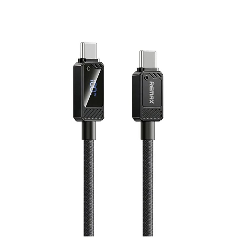 Плетений дата кабель REMAX RC-C099 для швидкого заряджання USB на Type-C 66W 1,2м Black від компанії експерт - фото 1