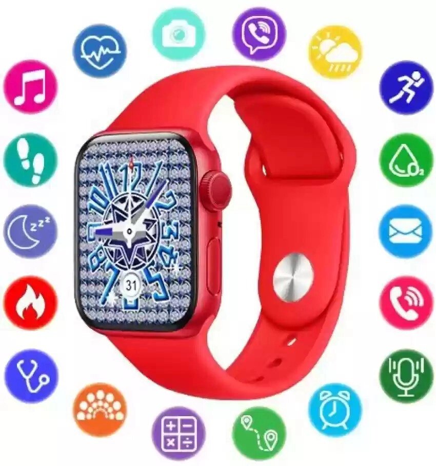 Smart Watch NB-PLUS, бездротова зарядка, red від компанії експерт - фото 1