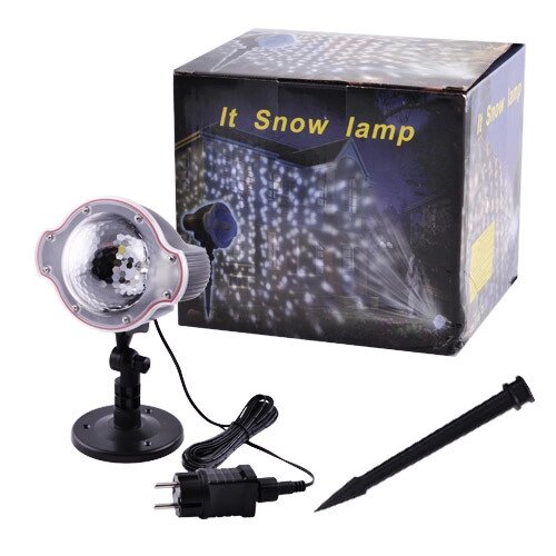 Світлодіодний лазерний проектор Star Shower Snow 809-white, 2 кронштейни, Waterproof від компанії експерт - фото 1