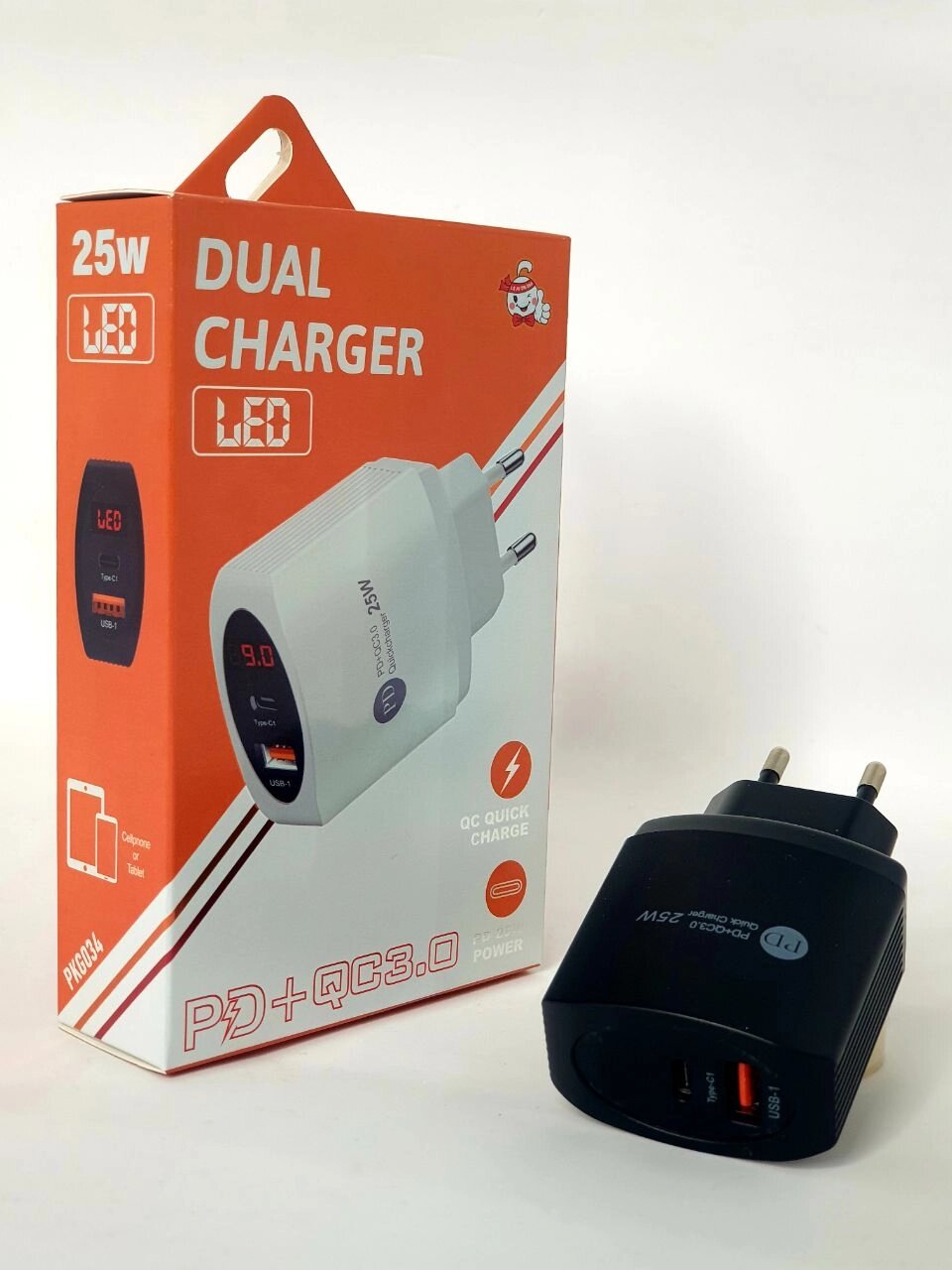 СЗУ CHARGER PKG034 PD+ QC3.0 25W LED від компанії експерт - фото 1