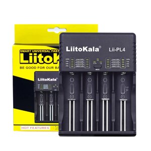 Універсальний зарядний пристрій Liitokala Lii-PL4 4 канали Ni-Mh/Li-ion/LiFePO4 220V/12V LED