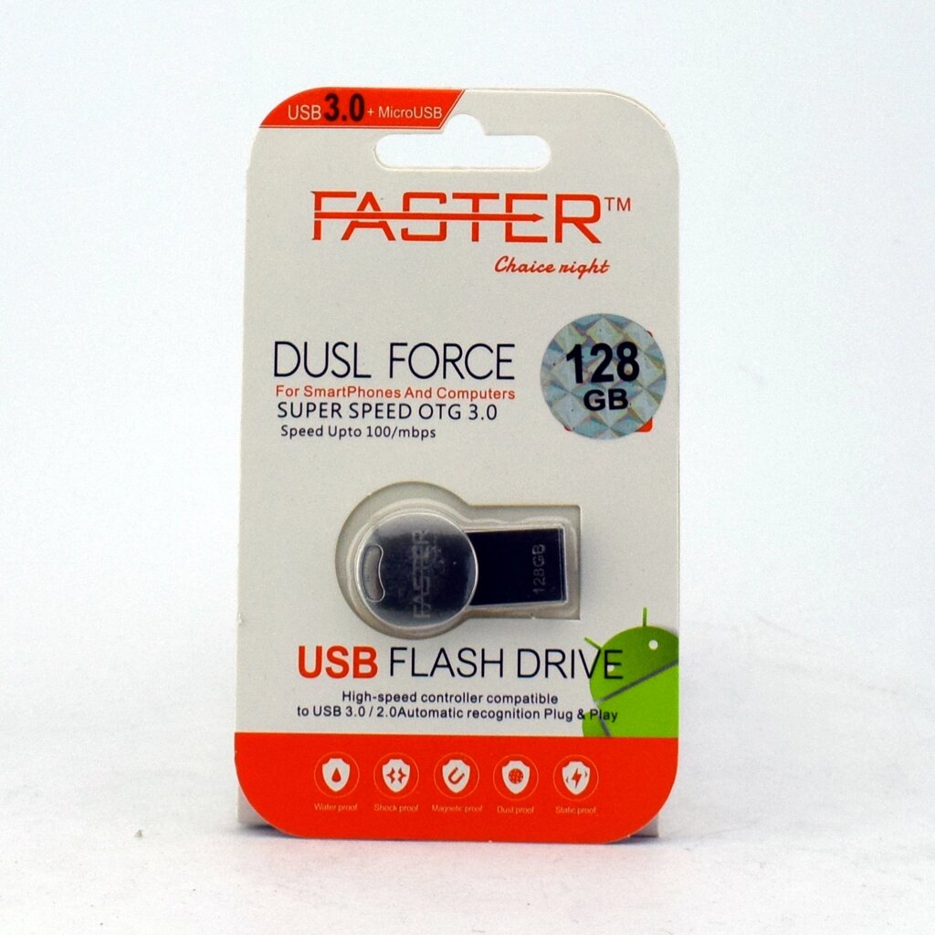 USB-Флешка FASTER 128GB USB 3.0 від компанії експерт - фото 1