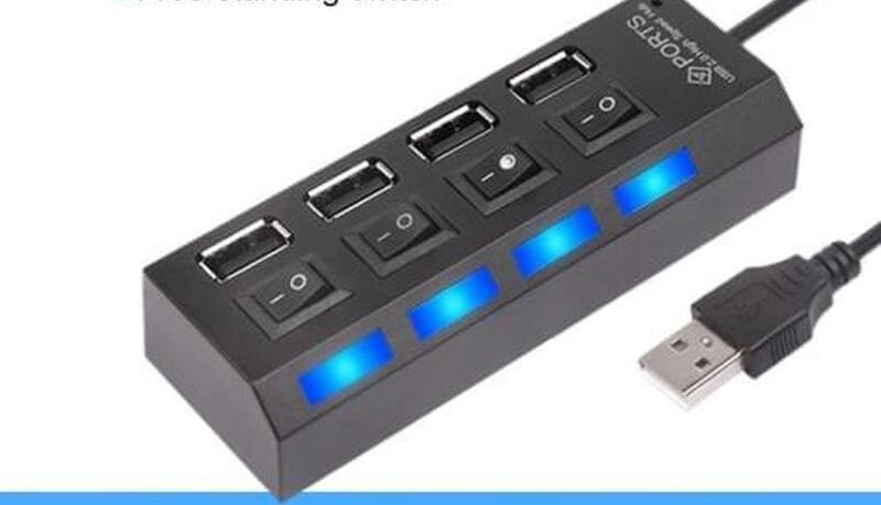 USB HUB 2.0 4 PORT SUPPORT 1TB HI-SPEED від компанії експерт - фото 1