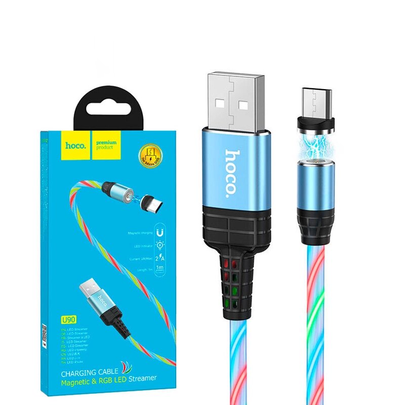 USB кабель HOCO U90 Micro магнітні від компанії експерт - фото 1