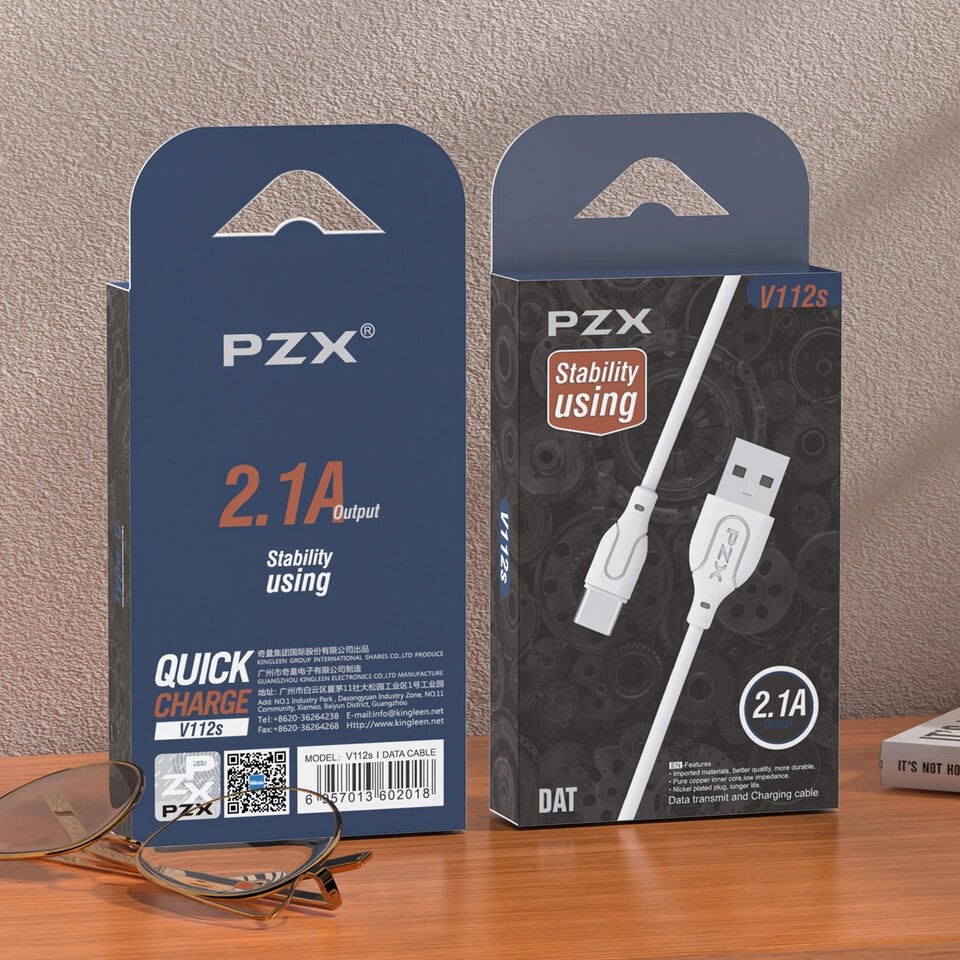 USB кабель PZX V112S 2.1A Type-C від компанії експерт - фото 1