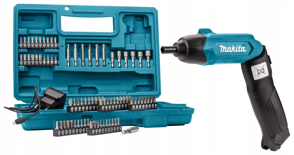 Акумуляторна викрутка Makita DF001DW : Li-Ion 3,6 В, Micro USB, 81 біт, 4 / 3 Нм від компанії Зола - фото 1