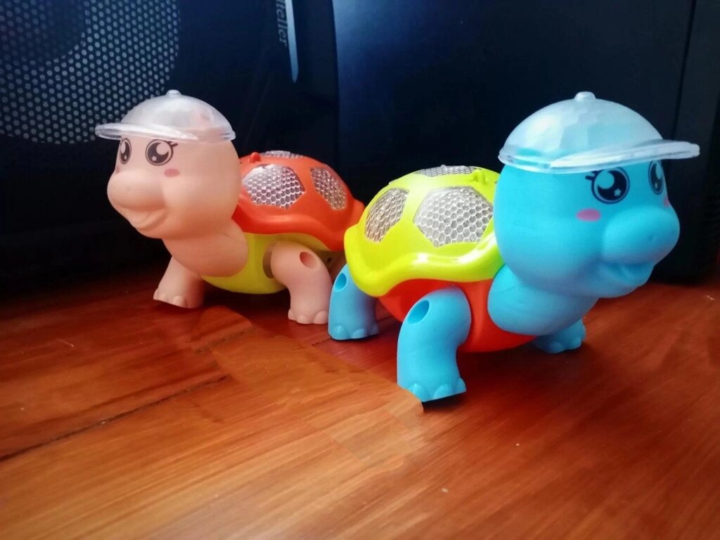 Черепаха бігає співає світиться, інтерактивна іграшка черепаха, дитяча іграшка черепаха від компанії Зола - фото 1