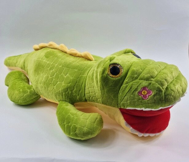 М'яка іграшка подушка крокодил, іграшка для обіймань від компанії Зола - фото 1