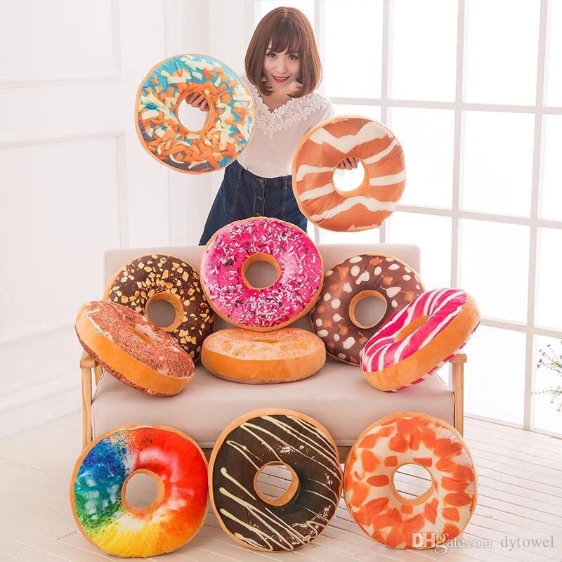 М'яка іграшка пончик doughnut 40cm від компанії Зола - фото 1