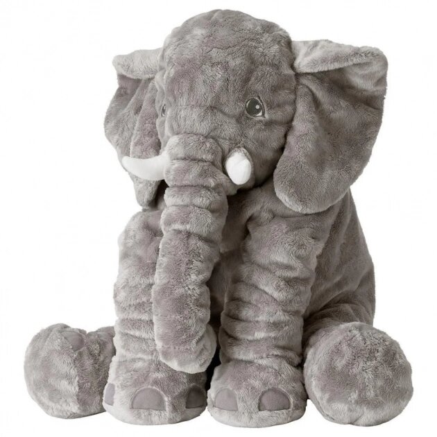 М'яка іграшка слон сірий 40 см від компанії Зола - фото 1
