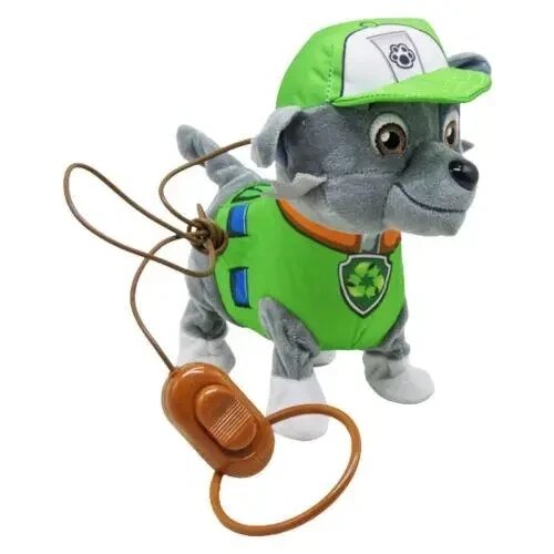 М'яка Інтерактивна іграшка, щенячий патруль, Роккі бігає, гавкає співає, на повідку від компанії Зола - фото 1