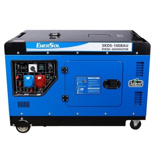 Професійний генератор дизельний (електрогенератор) EnerSol SKDS-10EBAU : 9.0/10.0 кВт дизельгенератор для дому