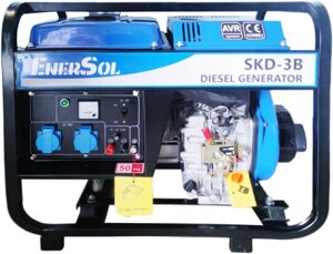 Професійний генератор дизельний (електрогенератор) EnerSol SKD-3B : 2.8/3.0 кВт дизельгенератор для дому
