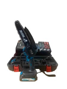 Потужна ланцюгова акумуляторна пила MirSON MS0122 : з АКБ 2шт- 24V 4.0 Ah, шина 15 см Синій колір