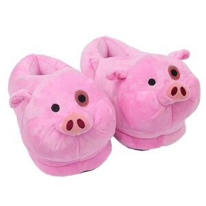 Тапочки кігурумі свинки Kigurumi Домашні Рожеві Плюшеві тканинні 35-43