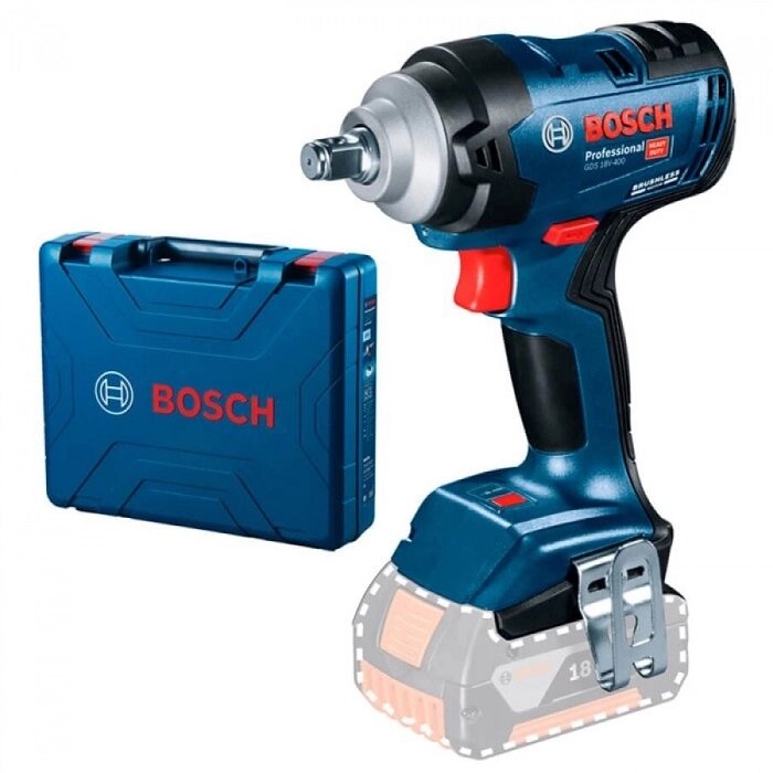 Професійний акумуляторний ударний гайковерт Bosch Professional GDS 18V-400 : без АКБ, 400 Hm, 2500 об/хв, 3700 уд/хв від компанії Зола - фото 1