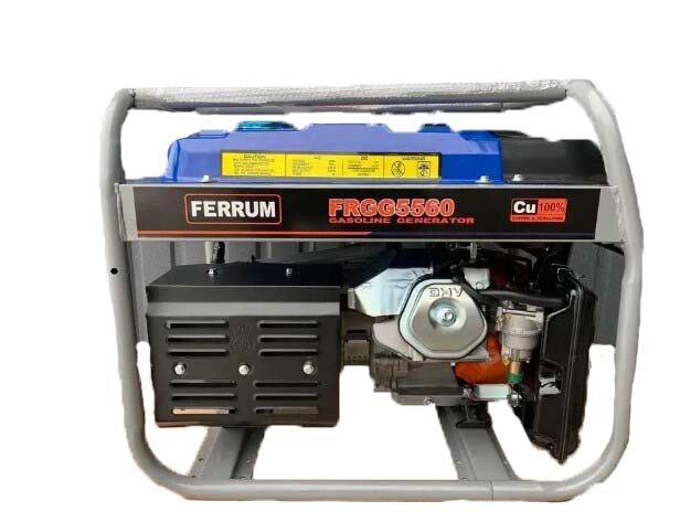 Професійний бензиновий генератор (електрогенератор) Ferrum FRGG5560 : 5.5/6.0 кВт - 1 фаза генератор для дому від компанії Зола - фото 1