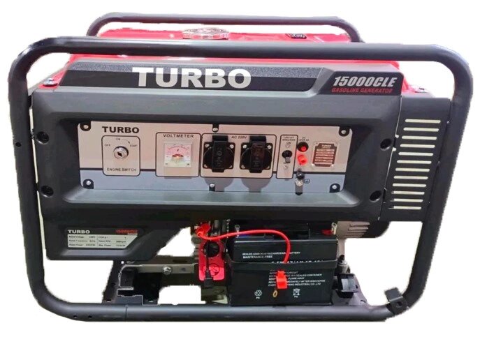 Професійний бензиновий генератор (електрогенератор) TURBO 15000CLE : 6.0/6.5 кВт електростартер від компанії Зола - фото 1
