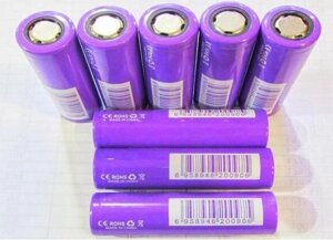 Батарейка BATTERY 18650 PURPLE (фіолетовий) ⁇ Літієвий акумулятор 8800 mAh ⁇ Заряджена батарейка