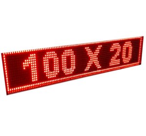 Біжучий рядок 100*20 см червона внутрішня WIFI/USB | LED табло для реклами | Світлодіодна вивіска