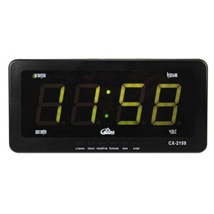 Годинник CX 2159 зелені | Електронні годинник | будильник Настільний