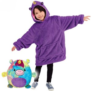 Дитяча толстовка-іграшка Huggle Pets Ultra Plus Hoodie Фіолетовий | Кофта-іграшка | М'яка іграшка-подушка