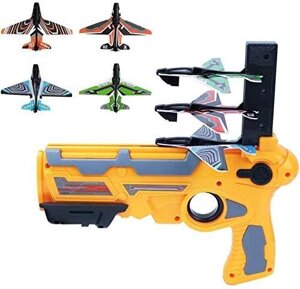 Дитячий пістолет катапульта з літаючими літаками Air Battle | Метальний літак | Іграшковий літачок