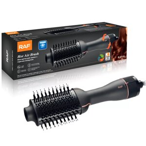 Фен гребінець для волосся RAF R411G | Щітка для сушіння волосся | Стайлер для волосся