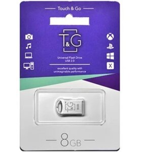 Флеш-накопичувач USB 8GB T&G 105 (метал) Флешка для ПК