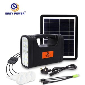 Ліхтар EP-351 Power Bank із сонячною панеллю + лампочки | Портативний зарядний пристрій | Повер банк