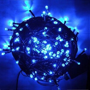 Гірлянда RD-7064 200LED УЛИЦА Провід Чорний Колір Ламп-Синій | Святкове Світлодіодне Освітлення
