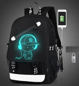Міський рюкзак Fortnite Світиться в Темноті | Шкільний Портфель для підлітка
