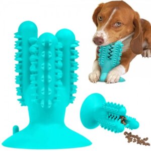 Іграшка для собак Bronzedog PetFun Dental Кактус на присоску очисна ⁇ Іграшка з кормом для собаки