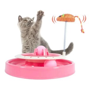 Іграшка-дражнилка для котів Si Mu Beibei | Ігровий трек для котів | Іграшка для кішок із кульками