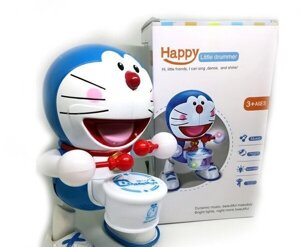 Інтерактивна танцююча іграшка з барабаном Dancing Happy Doraemon | барабанщик Дораемон