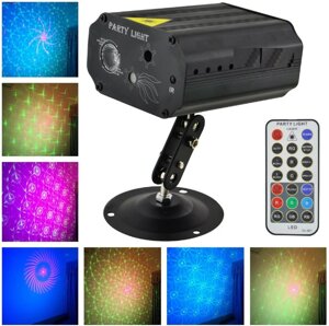 Лазерний проектор для приміщення EMS 083 з пультом (Диско) Диско-лазер | Новорічне освітлення