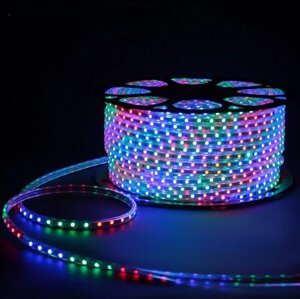 LED 5050 M RGB Мультицветная 100m 220V | Светодиодная лента | Новогоднее освещение