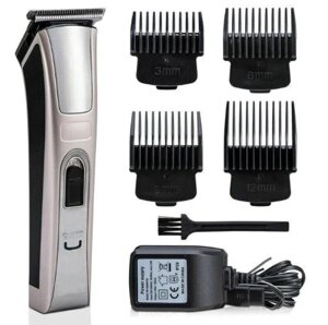Машинка для стрижки волосся з насадками Gemei GM-657 | Тример акумуляторний