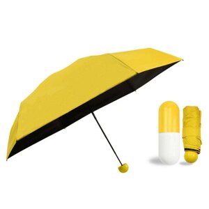 Міні парасолька капсула | компактний парасольку у футлярі жовтий