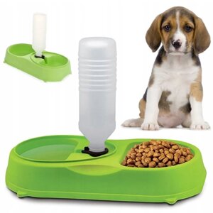 Миска для собак/котів з поїлкою пластикова pet feeder | Миска для тварин c диспенсером для води