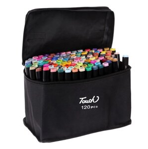 Набір скетч-маркерів 120 шт. для малювання двосторонніх Touch | Спиртові маркери для скетчингу